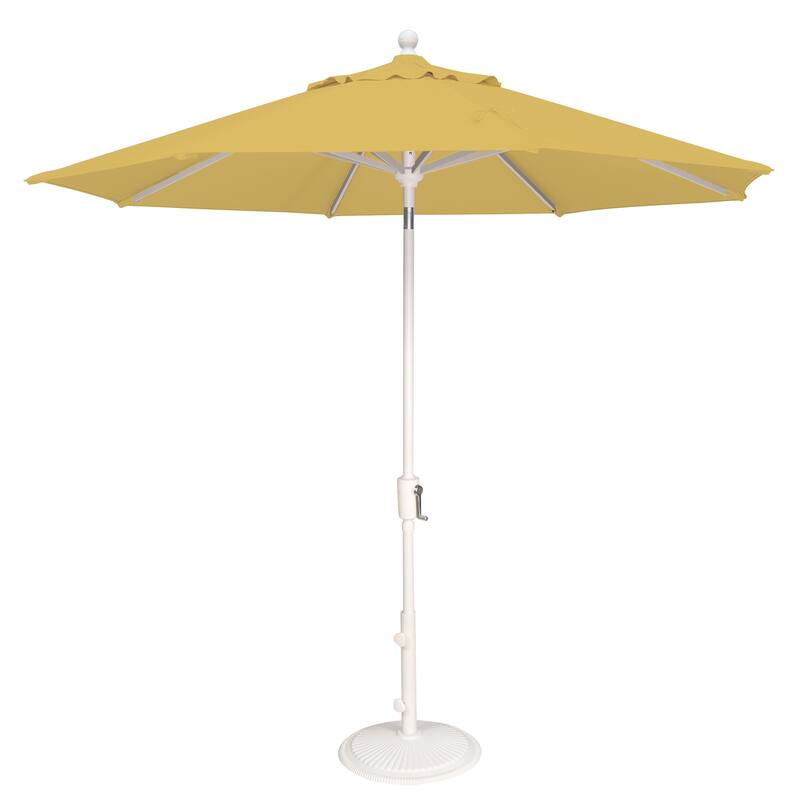 SimplyShade Catalina 9' Octagon Push Button Tilt Umbrella, White Frame Finish