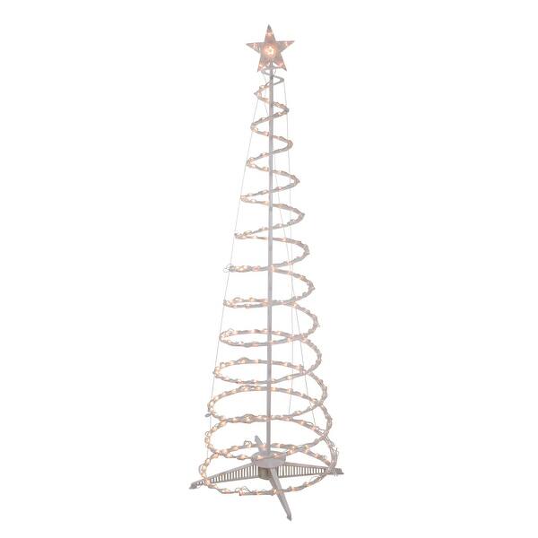 Shop 6 Clear Lighted Spiral Cone Tree Outdoor Christmas