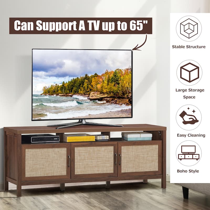Costway TV Stand Entertainment Media Center for TV's up to 65'' w/