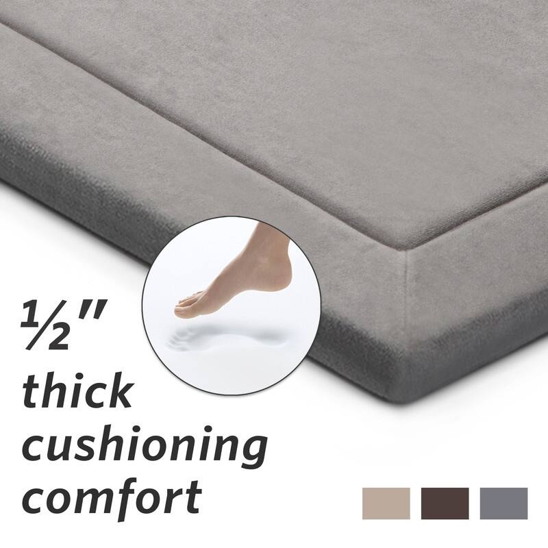 MICRODRY Cushioned Modern Memory Foam Area Rug w/ Builtin Rug Pad 4