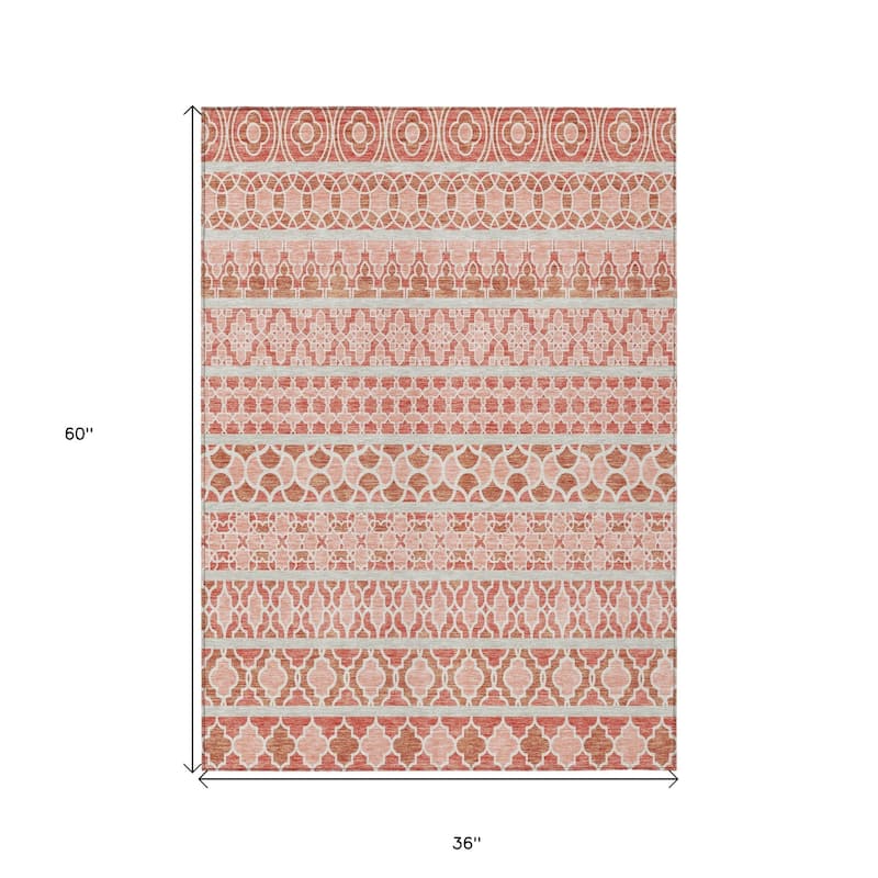 HomeRoots Quatrefoil Transitional Rectangle Outdoor Rug