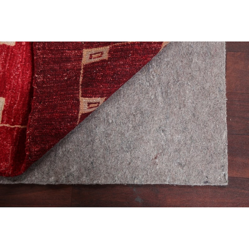 Red Gabbeh Kashkoli Oriental Wool Runner Rug Handmade Staircase Carpet - 2'9" x 10'1"