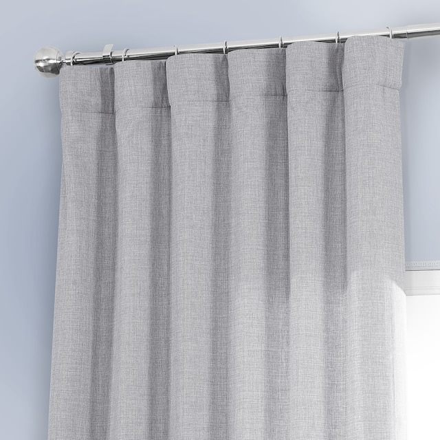 Exclusive Fabrics Italian Faux Linen Curtain (1 Panel)