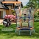 preview thumbnail 5 of 8, Gymax Kids Mini Trampoline w/ 59'' Higher Enclosure Net Seamless