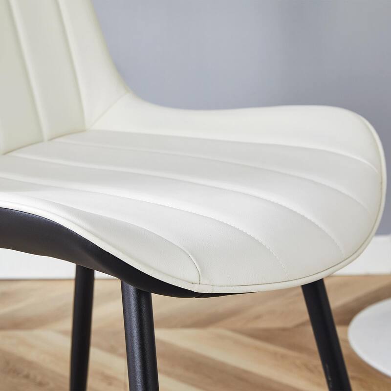 Dining Room Smooth Line Design Dining Chair Set - Four Pieces Kitchen Side Chair Armless Side Chair