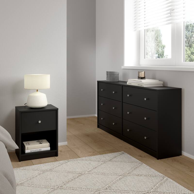 Porch & Den Zoe 3-Piece Bedroom Set - 6 Drawer Double Dresser And Nightstand Set Of 2