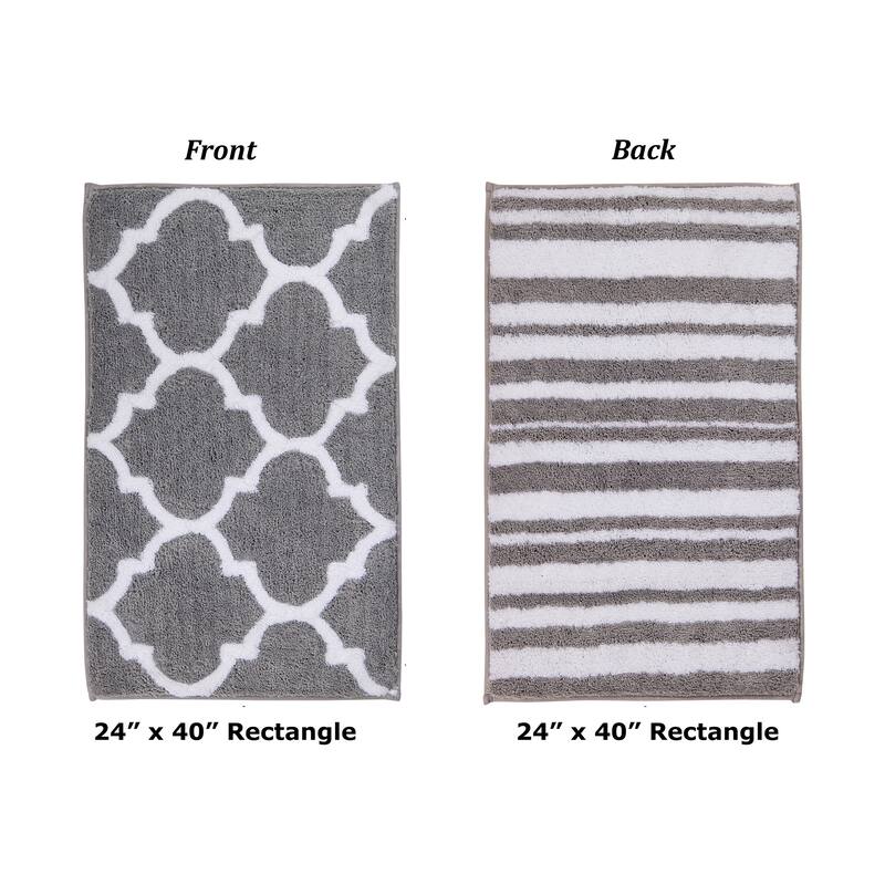 Better Trends Marrakesh Reversible 100% Polyester Tufted Bathroom Rugs – Ultra Soft, Water Absorbent, Machine Washable Bath Mats