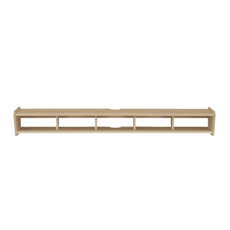 Stylish Wall-Mounted Floating TV Stand for TVs Up to 70 Inches - 5 Open Cubbies & Cord Management