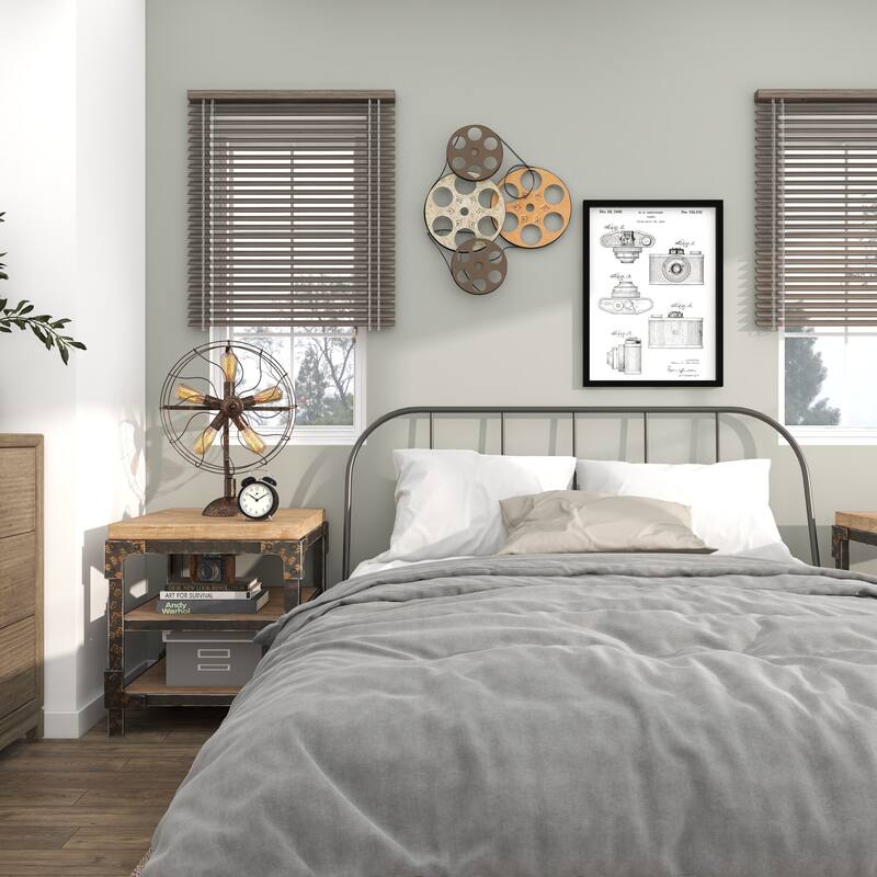 Multi Colored Metal Vintage Movie Reel Film Home Wall Decor