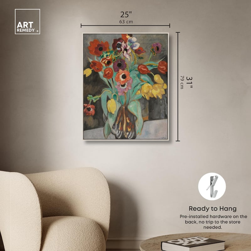 Valtat Anemones Tulipes Canvas by Art Remedy