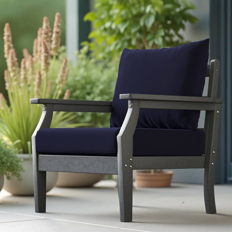 Kamas Outdoor Patio Club Chair - Charcoal Frame