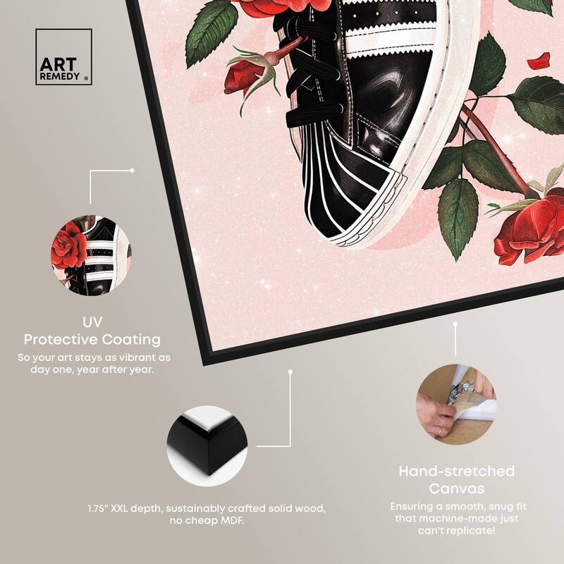 Sporty Sneaker Flowers Canvas by Art Remedy