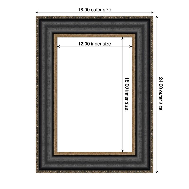 Amanti Art Thomas Black Bronze Framed Dry Erase Magnetic Board - 18 x 24 in