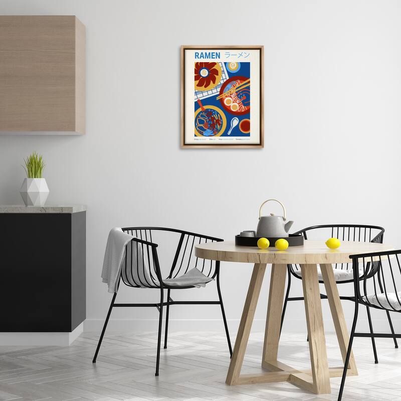 Stupell Ramen Table Placement Framed Floater Canvas Wall Art Design By Victoria Barnes