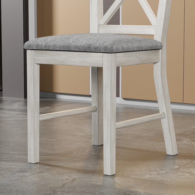 Javlergo Farmhouse Dining Chairs Set of 2/4/6, Kitchen Chairs with Square Back, 100% Solid Wood Legs Side Chairs