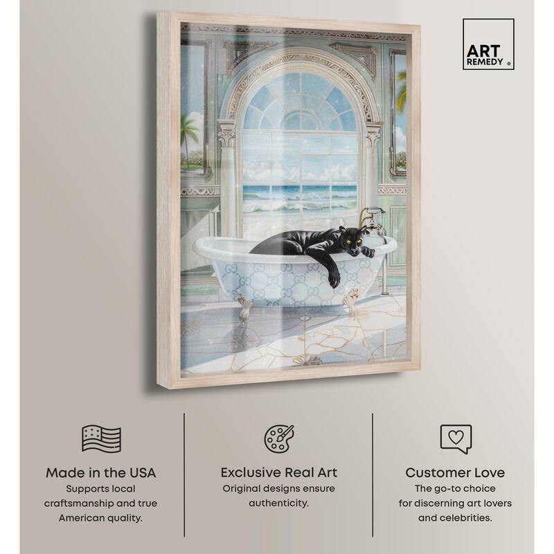 Panther Arch Bathroom Glam Shadowbox by Art Remedy