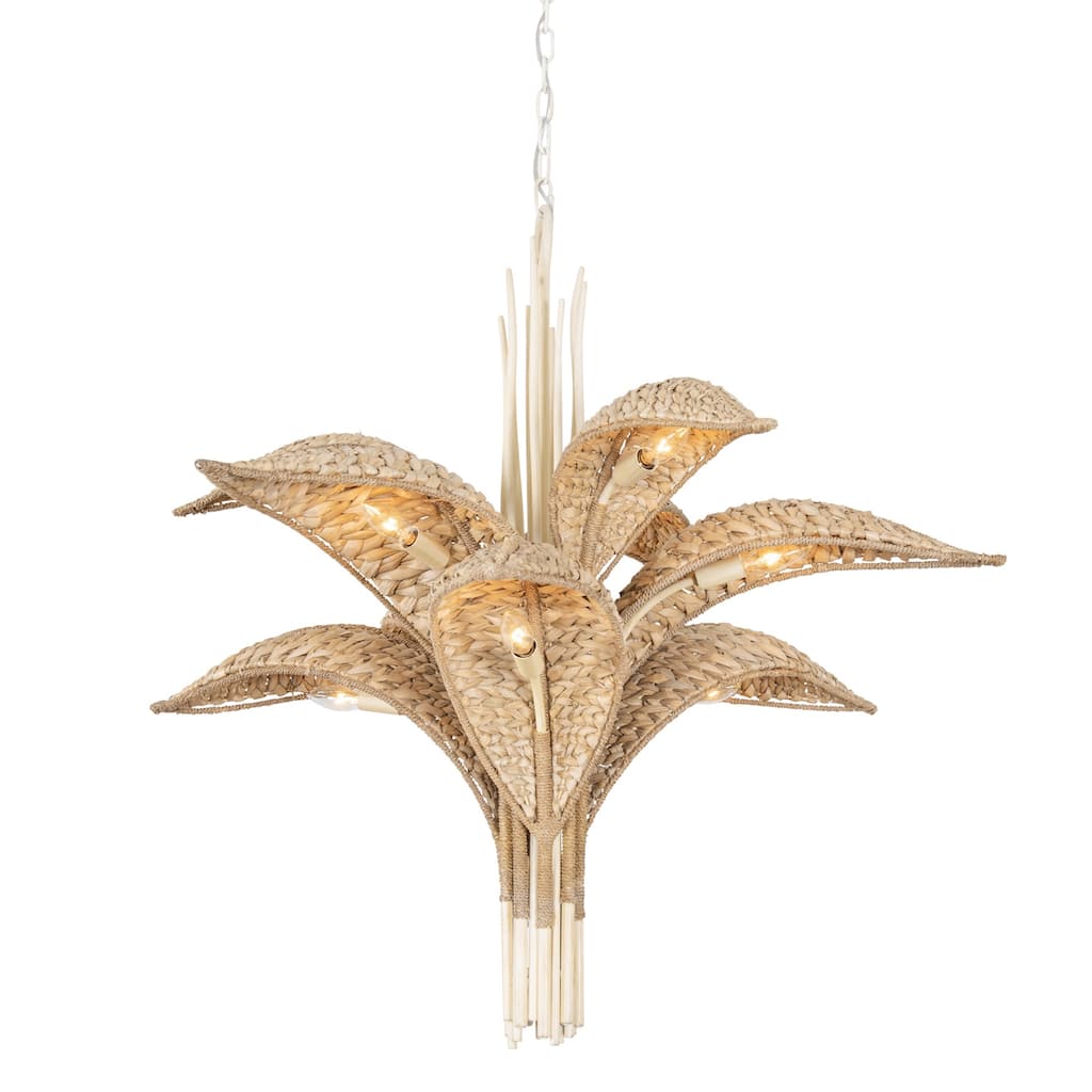 Varaluz Century Palm 9-Light 3-Tier Chandelier - Country White