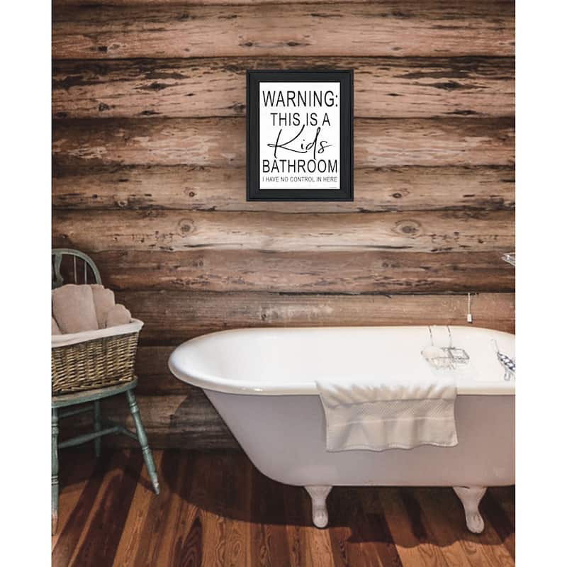 TrendyDecor4U Contemporary "Kid's Bathroom" Framed Print Wall Art
