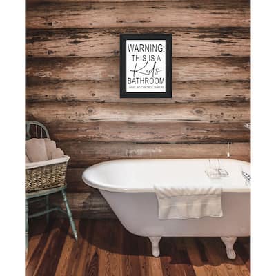 TrendyDecor4U Contemporary "Kid's Bathroom" Framed Print Wall Art