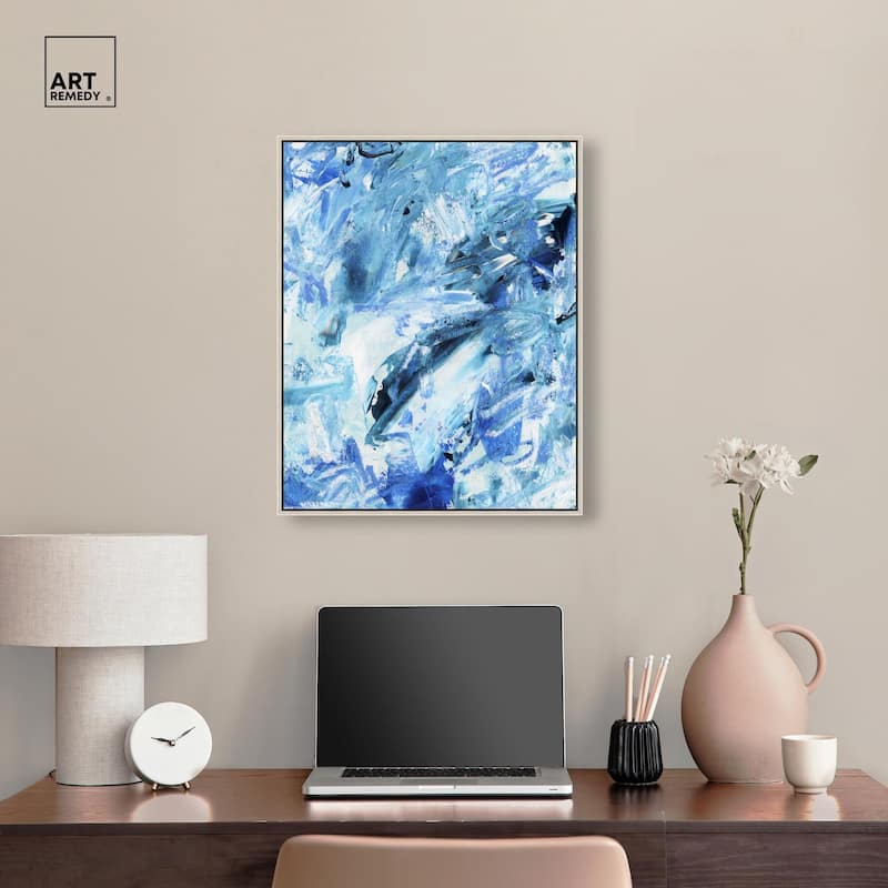 Impasto Blues Canvas by Art Remedy