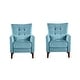 preview thumbnail 3 of 39, Aurora Modern Manual Recliner Set of 2 with Solid Wooden Legs