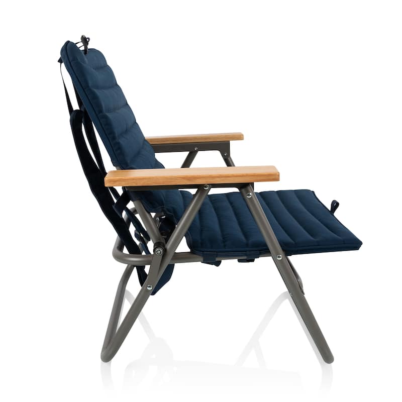 Oniva Descanso Padded Beach Chair, (Navy Blue)