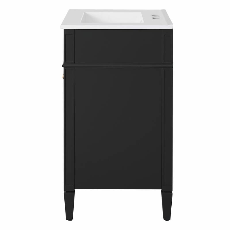 24" Bathroom Vanity with 2 Doors and Tip-Out Drawer - Bathroom Storage Cabinet with Sink