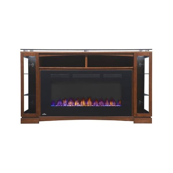 Shop Napoleon Nefp42 1715 Sheldon 60 Wide Media Console With 5000 Btu Electric Fireplace From The Cinema Collection Mahogany Overstock 19471496