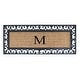 preview thumbnail 168 of 187, Non Slip Coir Low Profile Myla Monogrammed Entry Doormat, 17.7"x47.25" monogrammed m