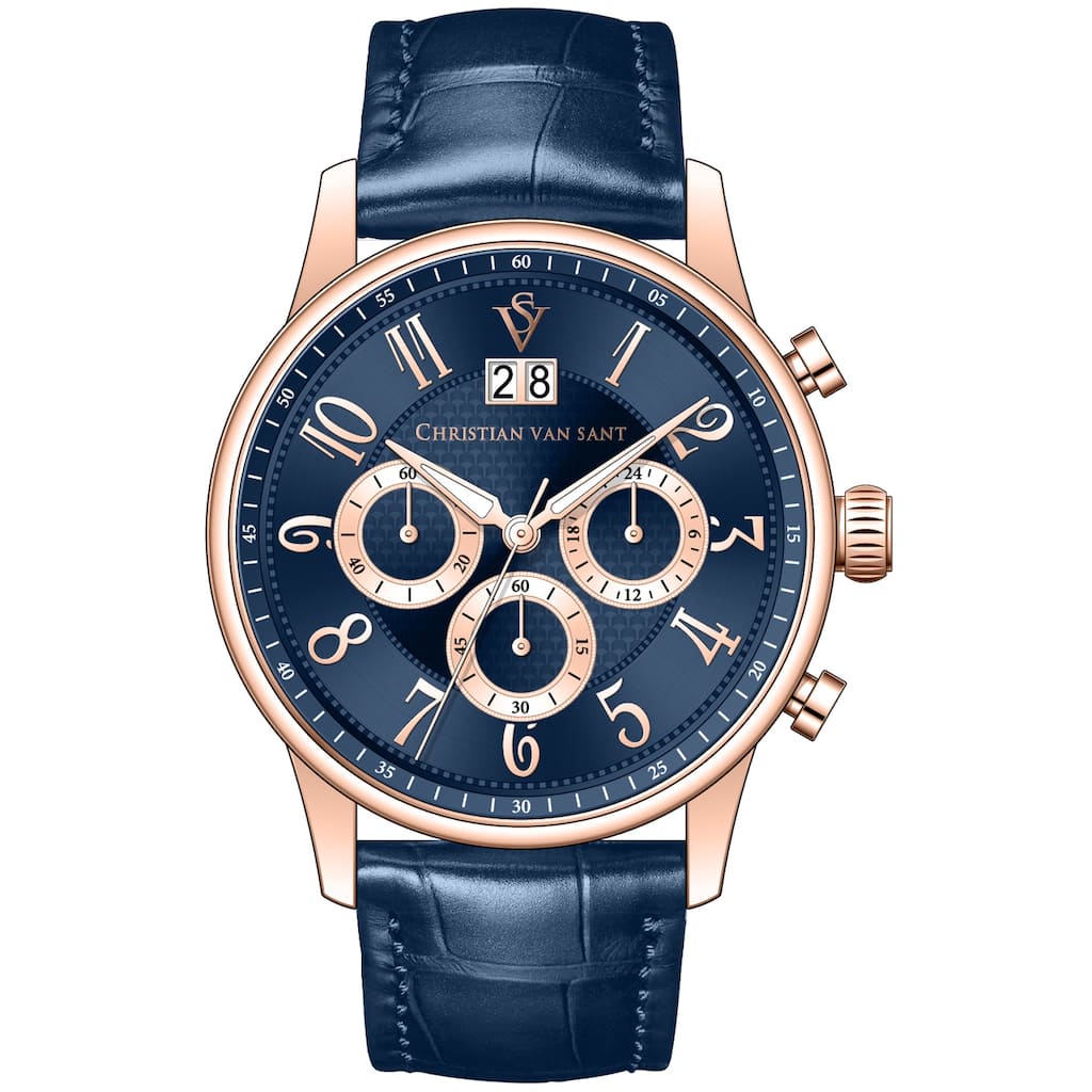 Christian Van Sant Men's Heritage Blue Dial Watch - CV3945 - 6 (36)