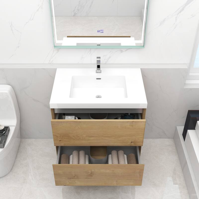 Selina 30" Wall Mounted Vanity with Single Sink - 30