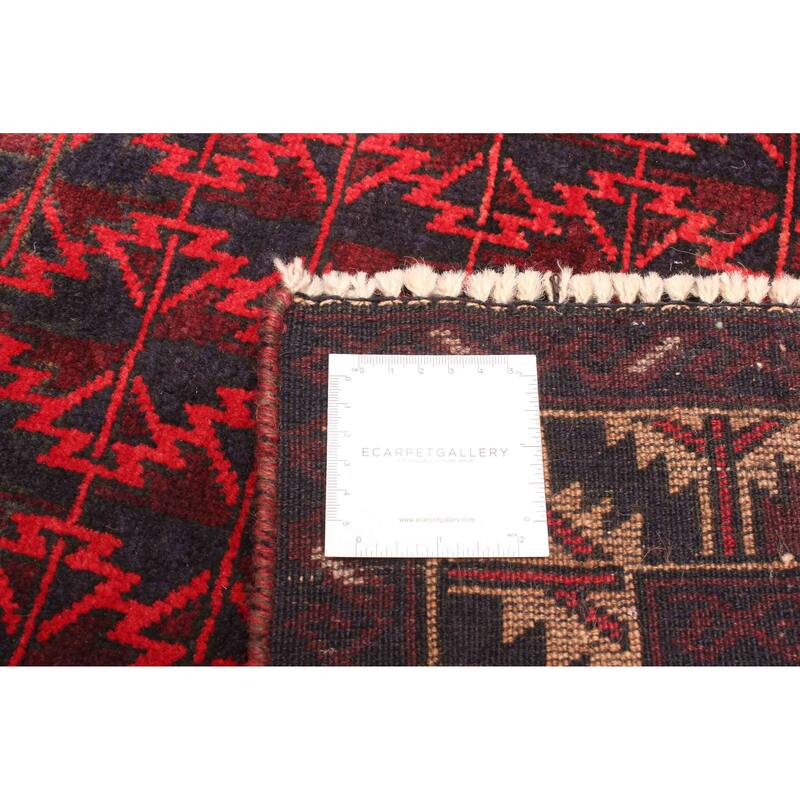 ECARPETGALLERY Hand-knotted Teimani Red Wool Rug - 3'0 x 4'8