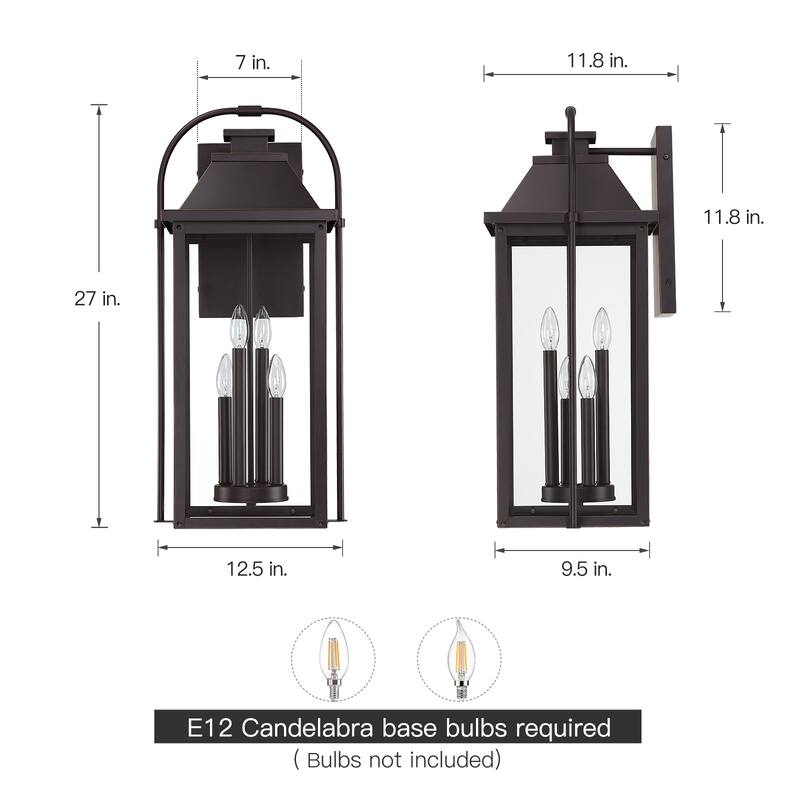 Brits Outdoor Wall Lantern Sconce Light