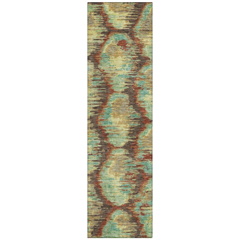 Machine Washable Indoor/ Outdoor Chantille Contemporary Abstract Rug