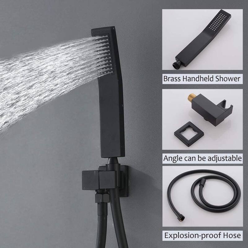 10 inch Shower Head Bathroom Luxury Rain Mixer Shower Complete Combo Set Wall Mounted