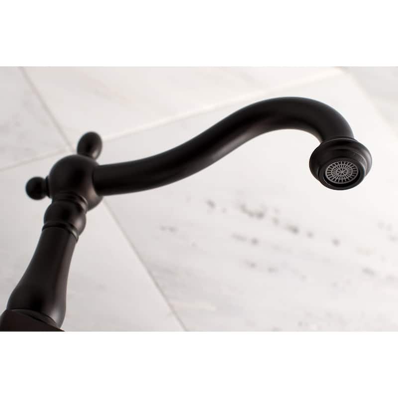 Kingston Brass Heritage 1.8 GPM Wall Mounted Bridge Kitchen Faucet