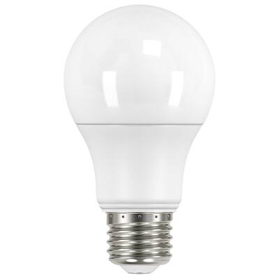 5 Watt A19 LED 3000K Dimmable Medium base 230 deg. Beam Angle 4-pack - White
