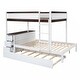 preview thumbnail 11 of 45, Full-Over-Full Bunk Bed with Twin size Trundle, Storage and Desk
