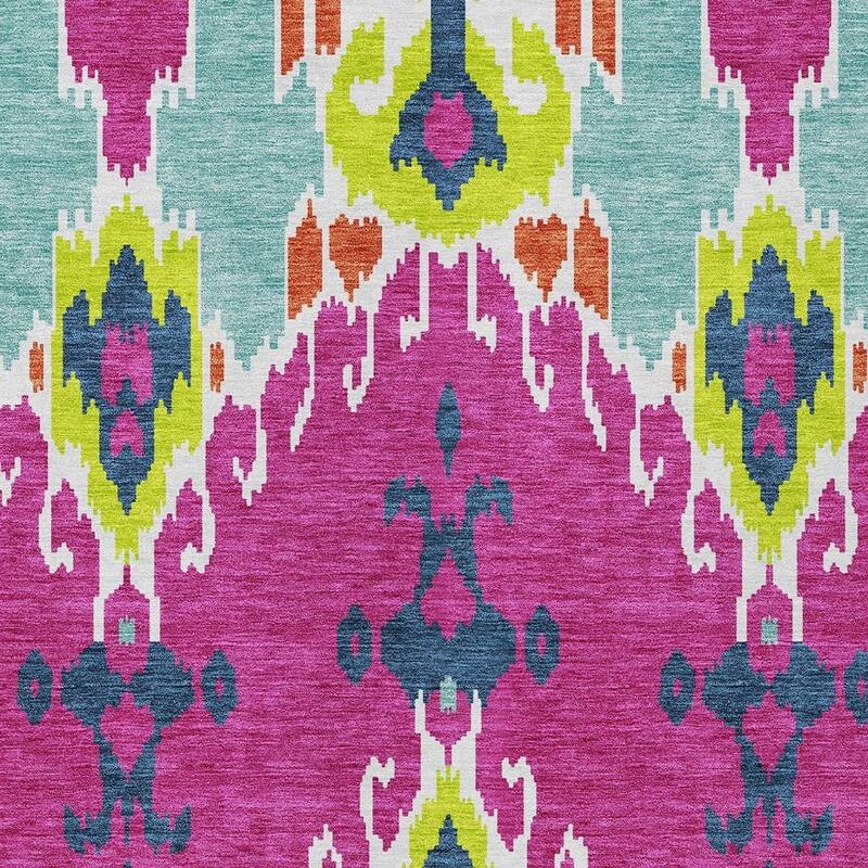 HomeRoots Ikat Transitional Rectangle Outdoor Rug