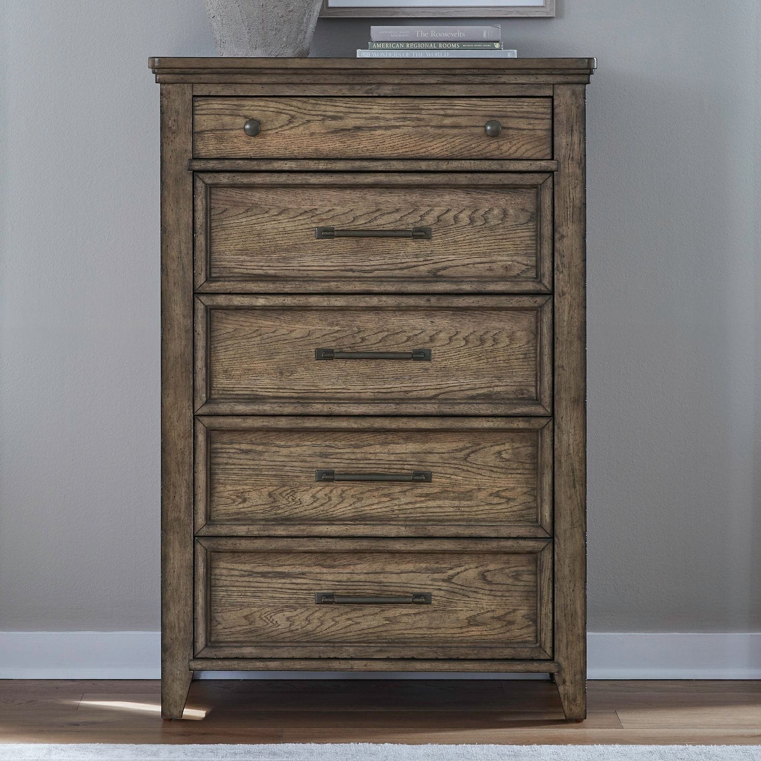 Liberty Furniture Carolina Park Bedroom 5 Drawer Chest Amber Brown