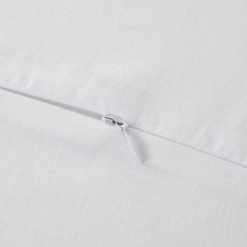 HiEnd Accents 100% French Flax Linen Long Lumbar Pillow, 14"x42"