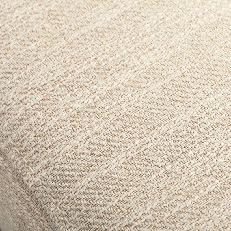 Beige Accent Sofa 3-Seater Sofa Couch with Wood Legs, Modern Settee Couch Upholstered Sofa for Living Room