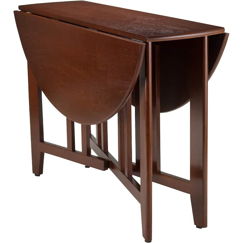 Round Drop Leaf Dining Table Set - 5 Piece Kitchen Table & Chairs - Victorian Style Furniture