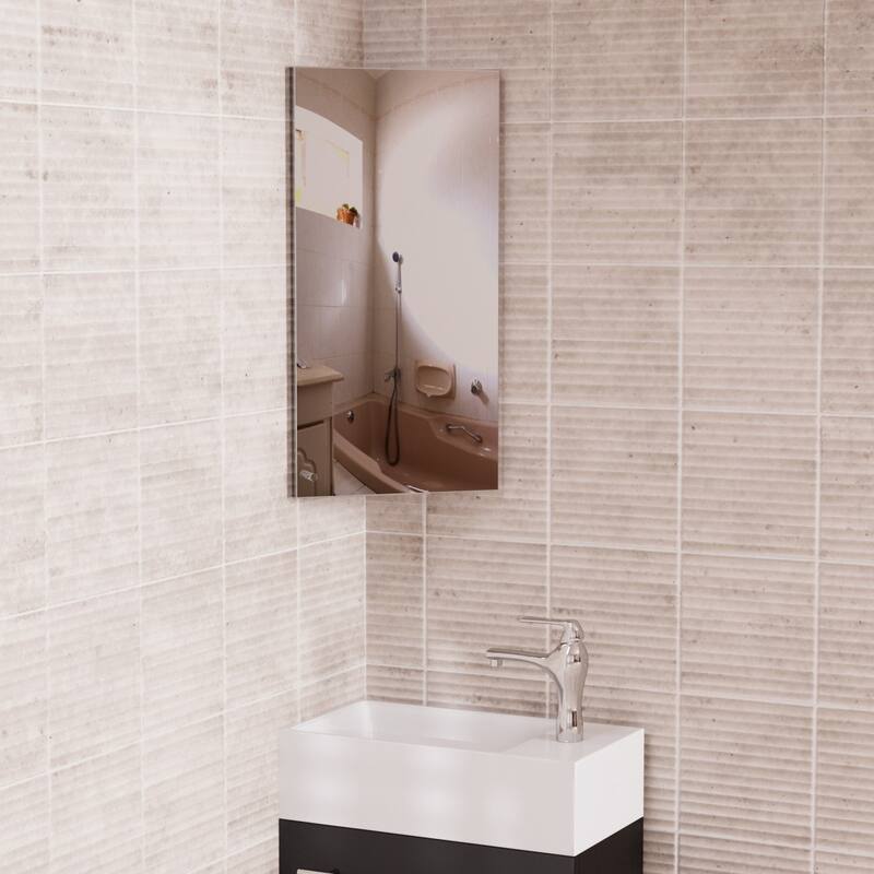 Corner Medicine Cabinet Polished Stainless Steel Mirror Door (Set of 2) Renovators Supply - N/A