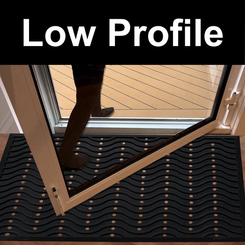 A1HC New Natural Rubber Premium Scrapper Door Mats-Keeps Mud and Dirt Away
