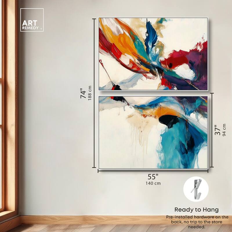 Vibrant Palette III Canvas Set of 2 by Art Remedy