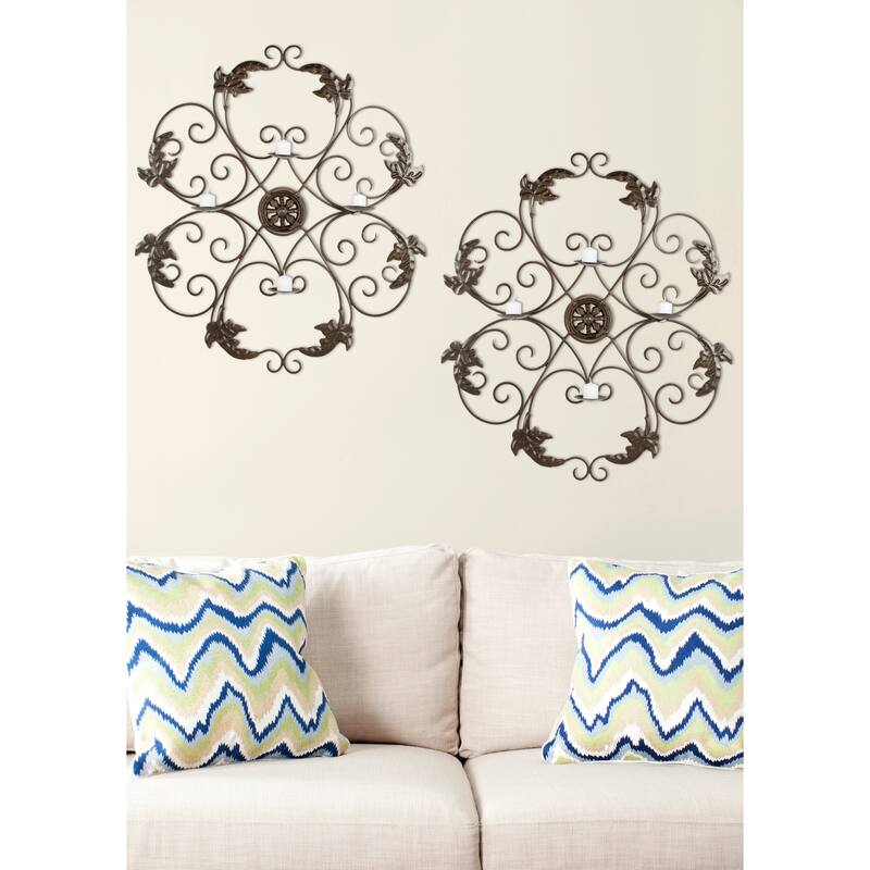 SAFAVIEH Lighting Rinske Ivy Candle Holder Wall Sconce - 28.3" x 3.9" x 32.3" - 28Wx4Dx32H