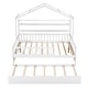 preview thumbnail 12 of 33, Wood Slat Support Roof House Bed Frame with Pull-out Trundle Bed, Side 2 Shelves Storage Platform Bed, Kids Panel Bed
