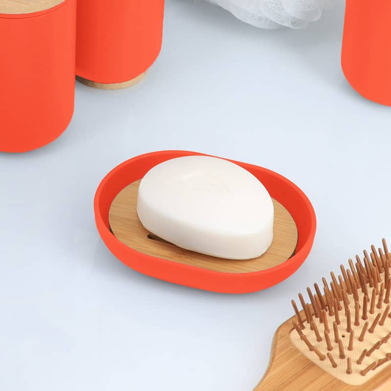 Padang Bathroom Accessories Set Bamboo