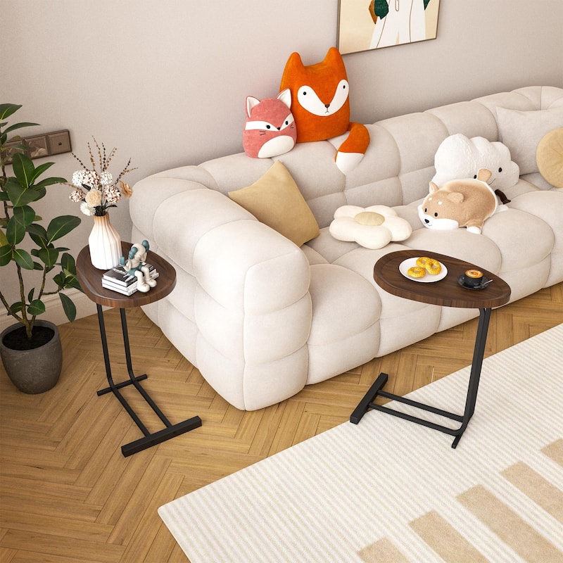 2-pieces C-Shaped Side Tabl Sofa Tables
